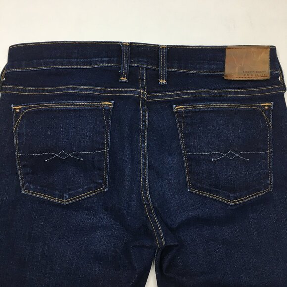 LUCKY BRAND Logo Hardware Charlie Skinny Ankle Dark Wash 5 Pocket Jeans - Picture 9 of 16